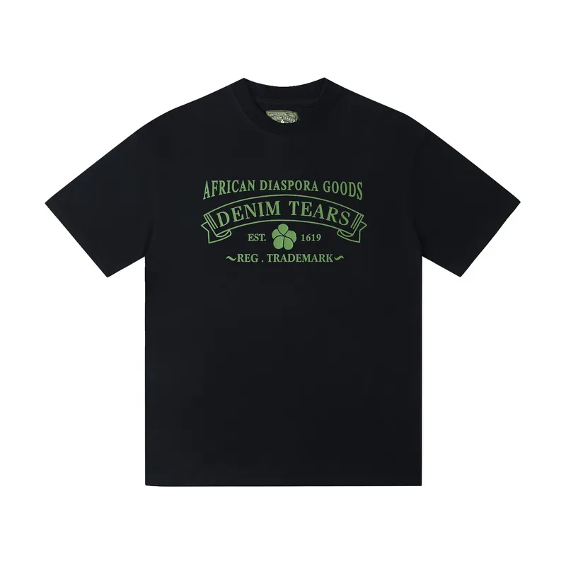 D312# DENIM TEARS Kapok classic pure cotton loose unisex white short-sleeved T-shirt 16 P100 S-XL